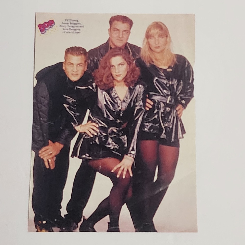 Ace of Base Ulf Ekberg Jonas Jenny Linn Berggren pinup clipping vtg 8x10 1990s